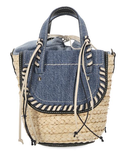 HABANERA HANDBAG IN DENIM AND STRAW CUBA LAB | 6PWHABAD100VAXB999